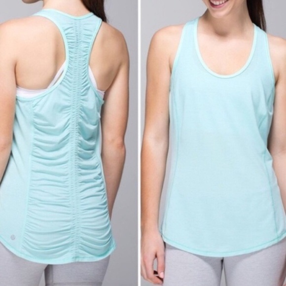 lululemon athletica Tops - Lululemon Runner Up Racerback Tank Aquamarine